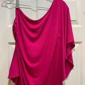 Express Fuchsia One Shoulder Top